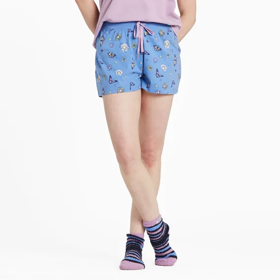 Life is Good Women's Beauty is All Directions Pattern Snuggle Up Sleep Short