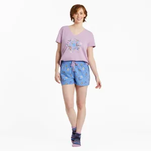 Life is Good Women's Beauty is All Directions Pattern Snuggle Up Sleep Short