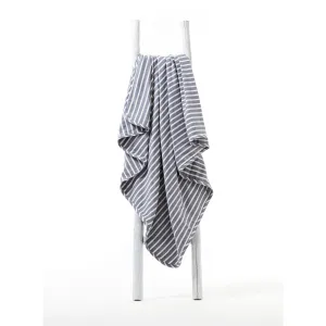 Lifetime Blanket (Toddler Blanket) -Clean Navy and Cream Breton Stripe