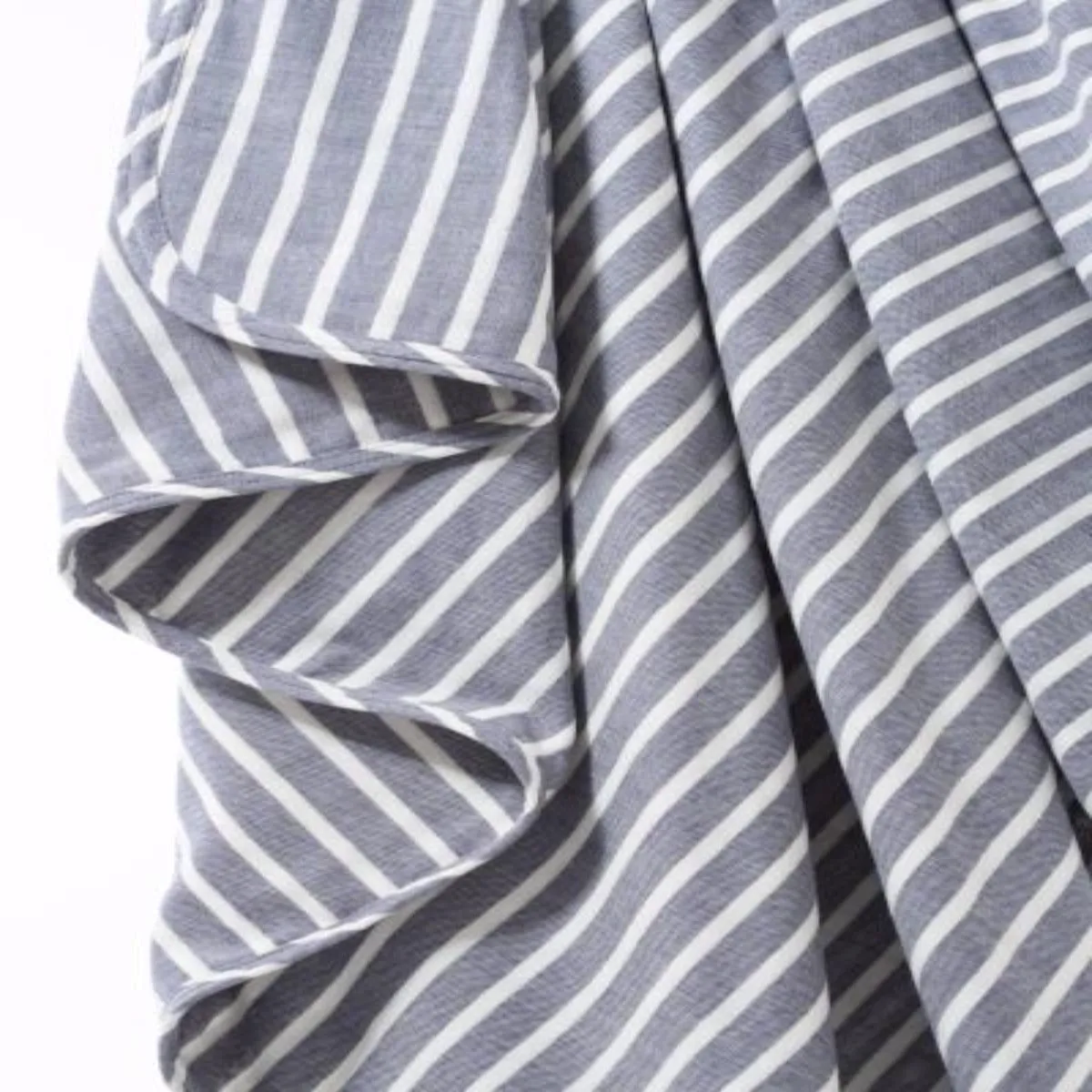 Lifetime Blanket (Toddler Blanket) -Clean Navy and Cream Breton Stripe