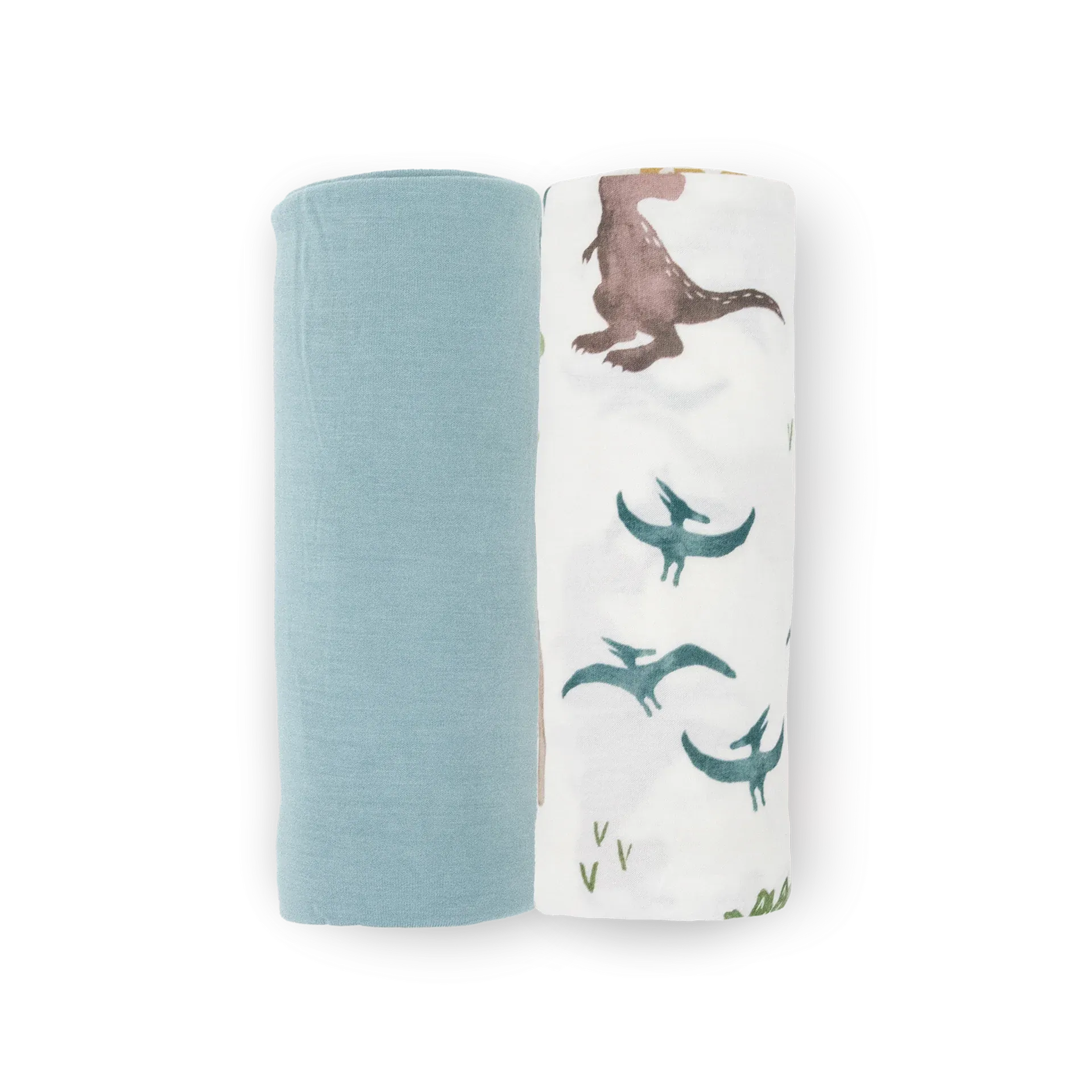 Little Unicorn Stretch Knit Swaddle Set (Dino Pals)