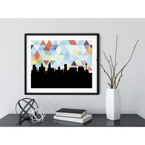 Liverpool, England geometric skyline