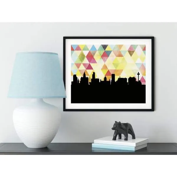 Liverpool, England geometric skyline