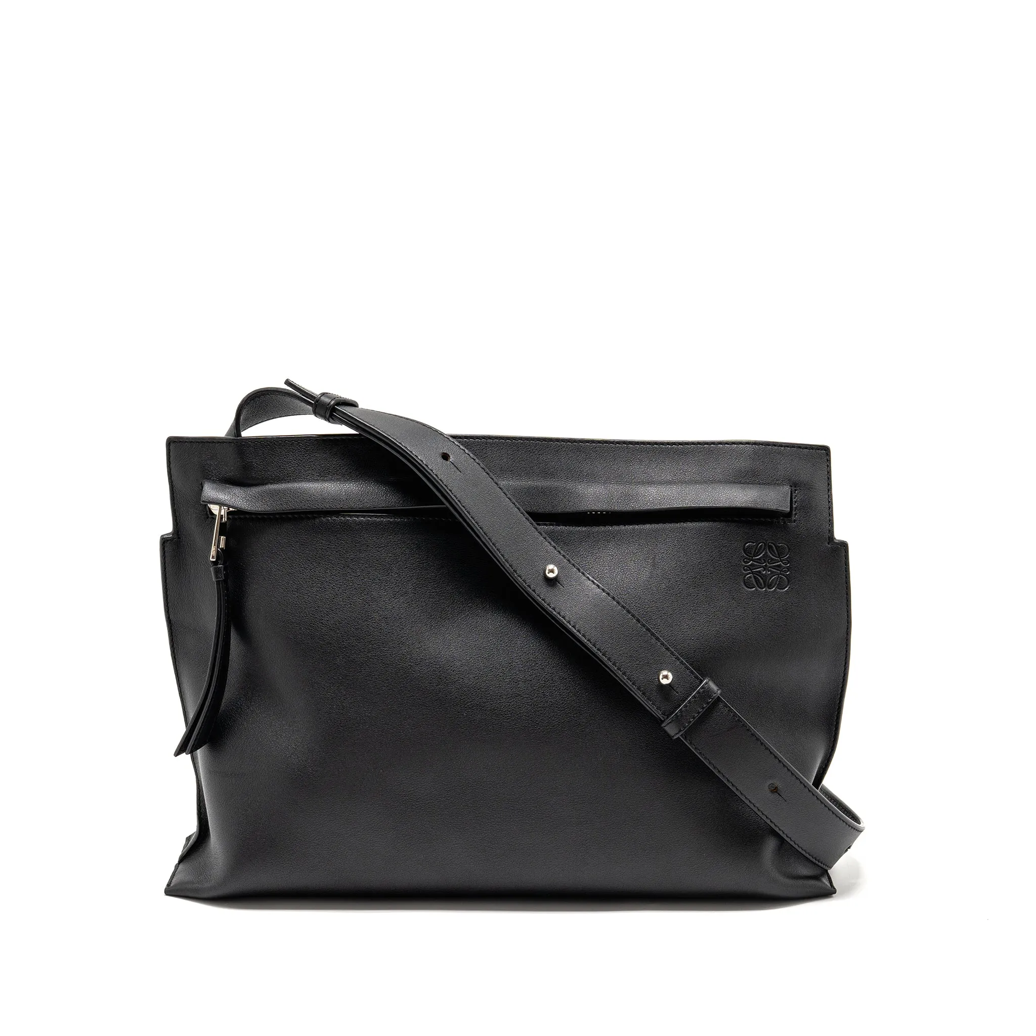 Loewe crossbody men’s messenger bag leather black SHW