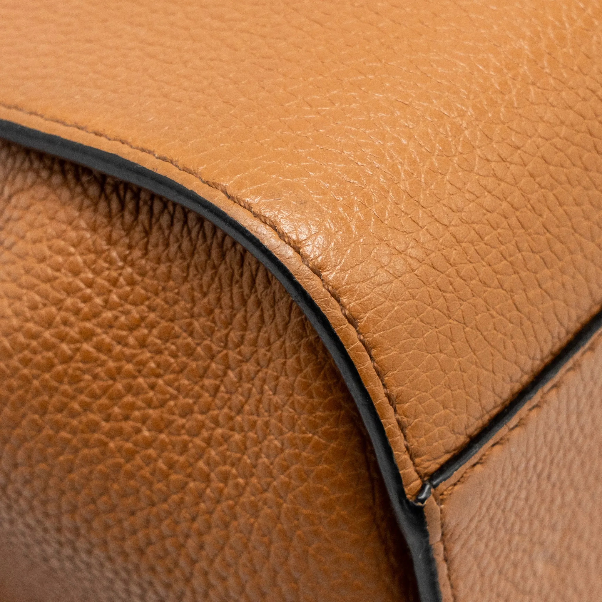 Loewe Mini Hammock Drawstring Bag Grained Calfskin Tan GHW