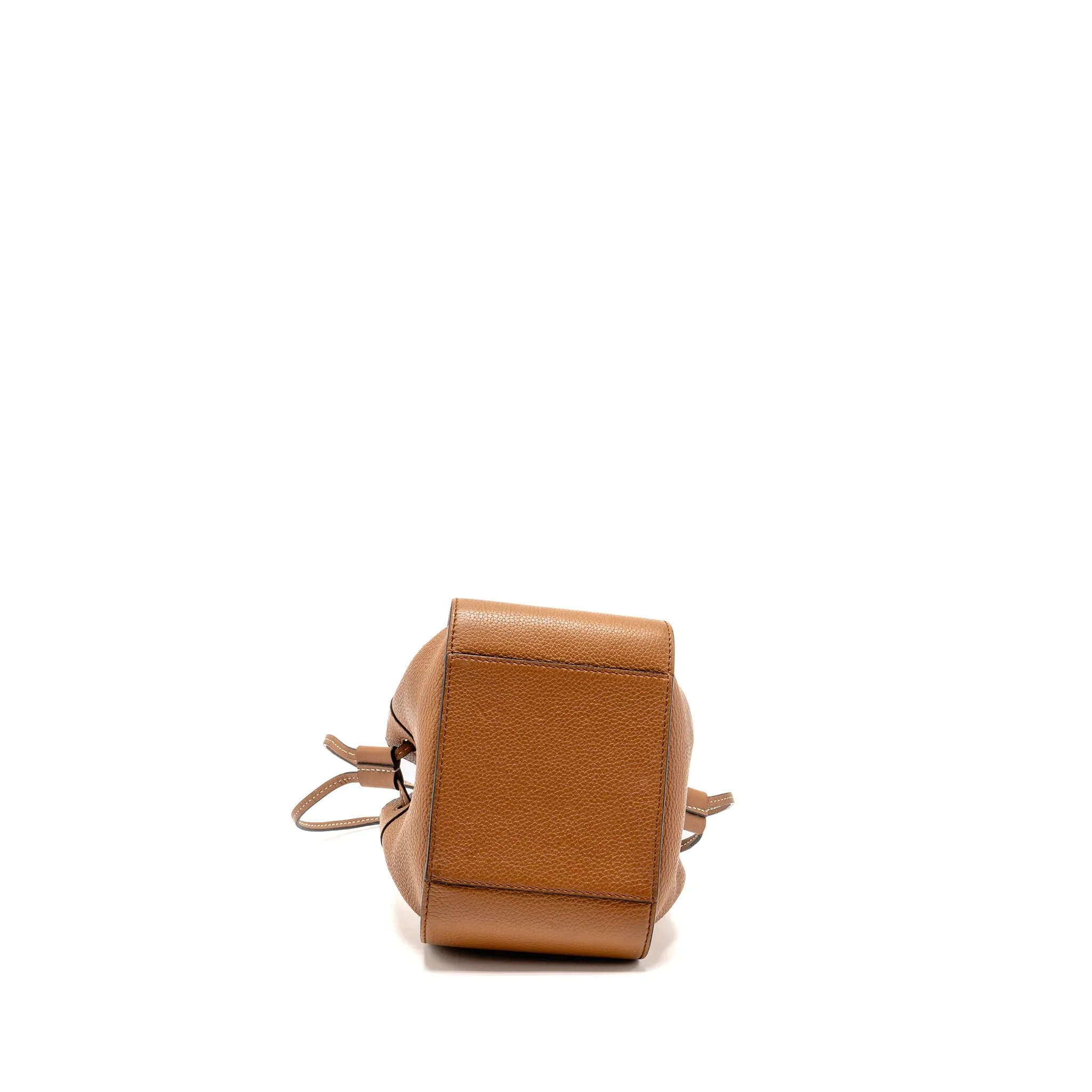 Loewe Mini Hammock Drawstring Bag Grained Calfskin Tan GHW