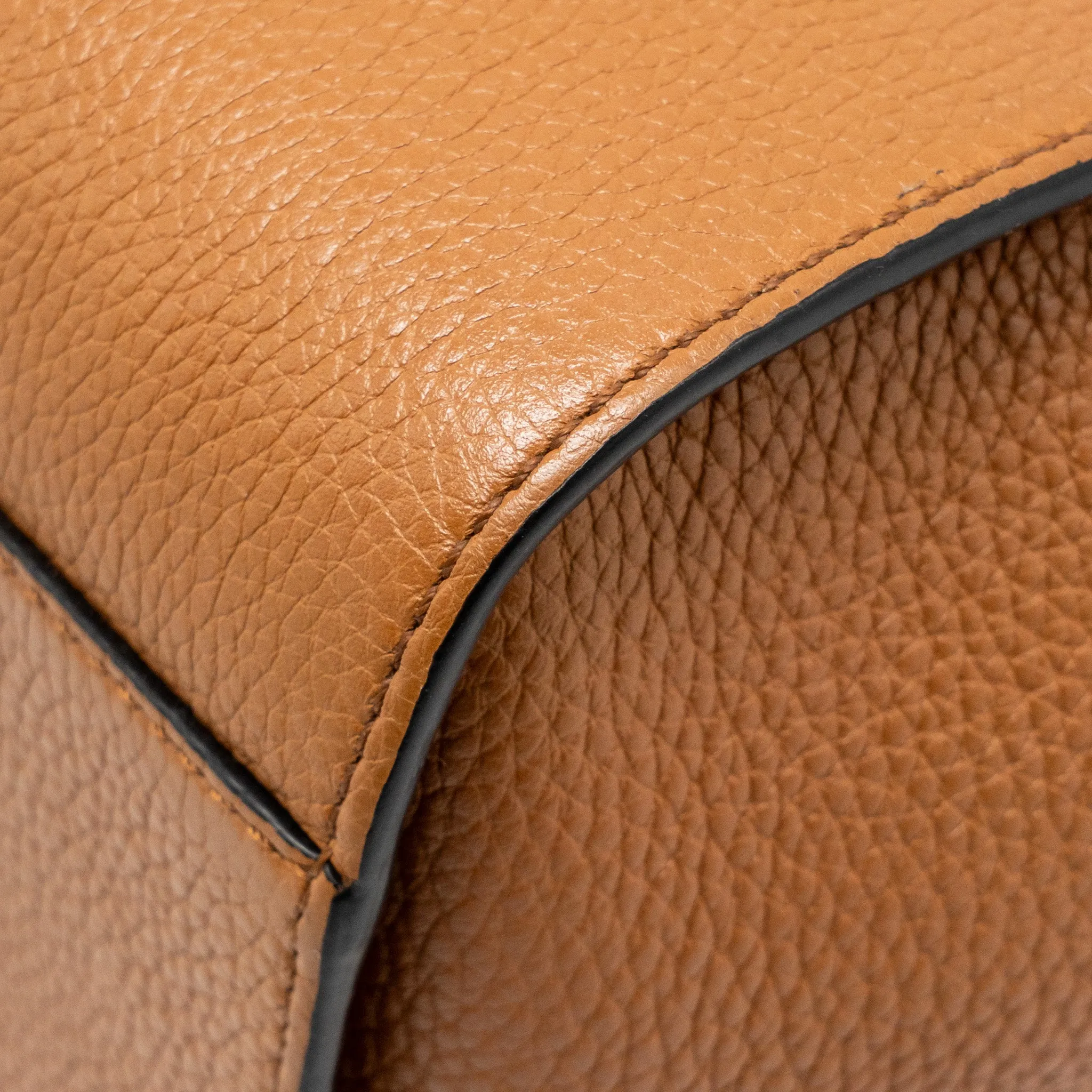 Loewe Mini Hammock Drawstring Bag Grained Calfskin Tan GHW