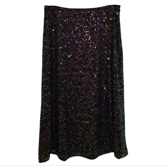 Loft Sequin Midi Skirt Size 10 NWT