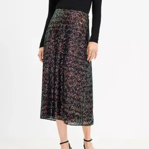Loft Sequin Midi Skirt Size 10 NWT