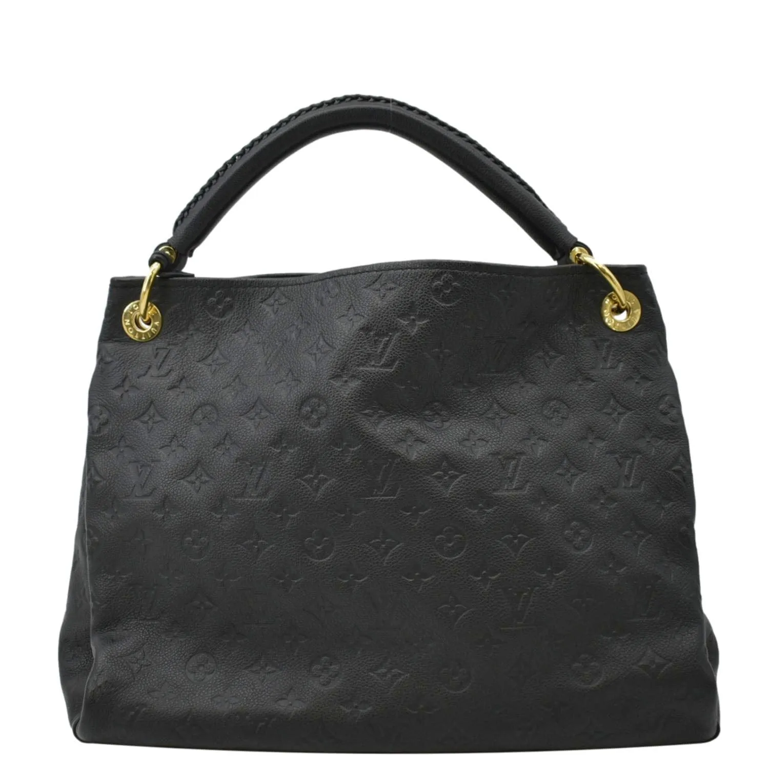 LOUIS VUITTON Artsy MM Monogram Empreinte Leather Shoulder Bag Noir Black