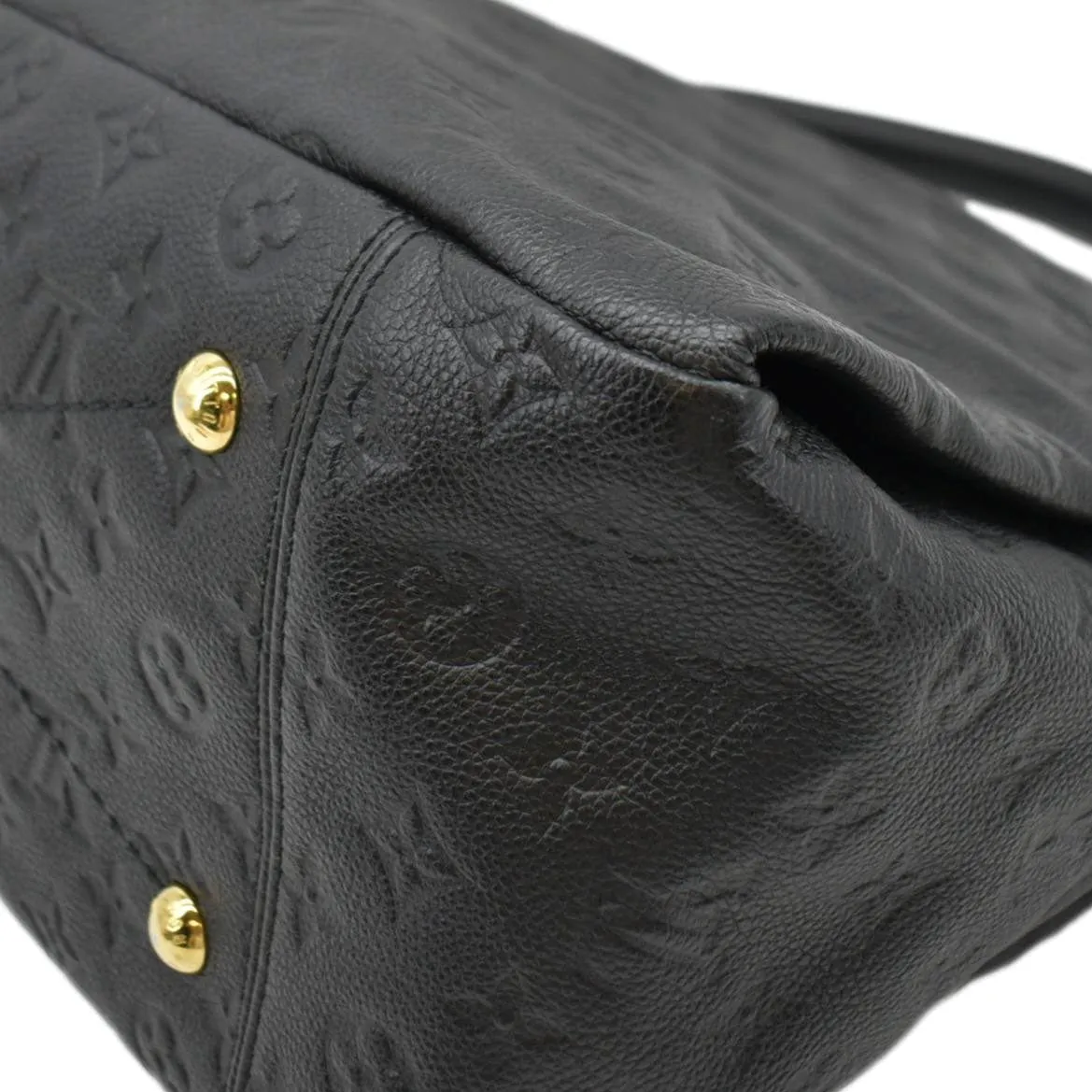 LOUIS VUITTON Artsy MM Monogram Empreinte Leather Shoulder Bag Noir Black