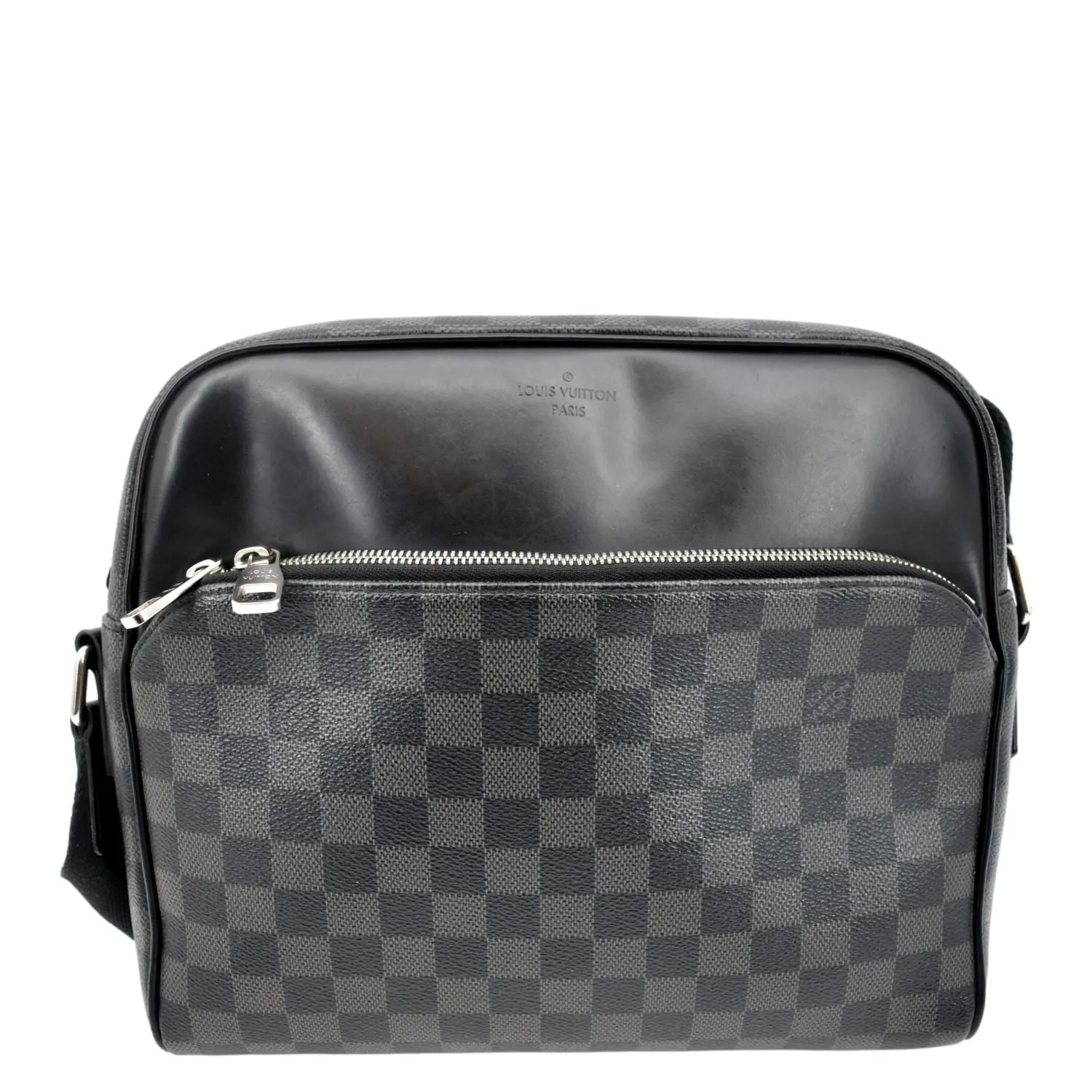 LOUIS VUITTON Dayton Reporter PM Damier Graphite Crossbody Bag Black