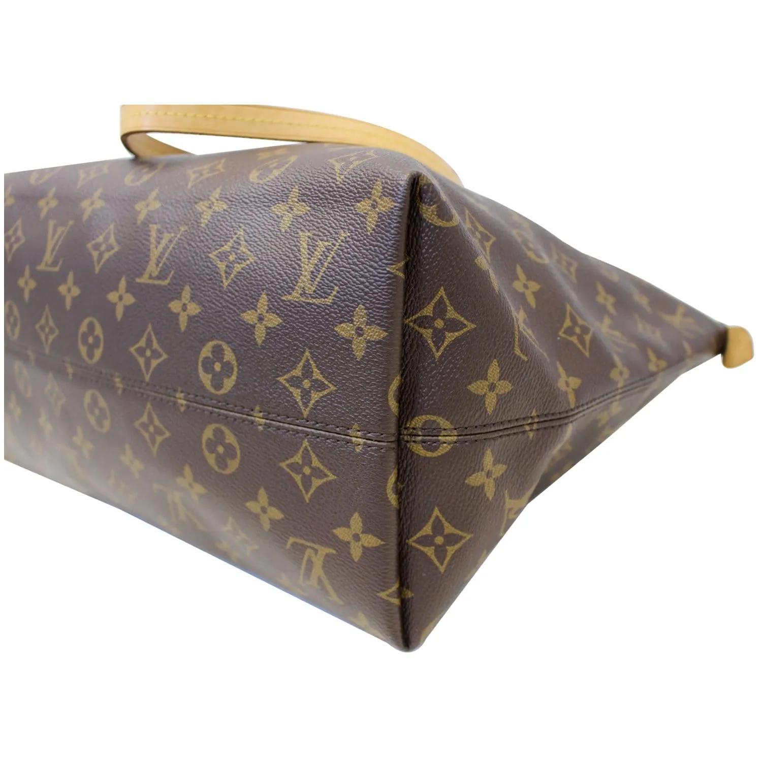 LOUIS VUITTON Iena MM Monogram Canvas Shoulder Bag Brown