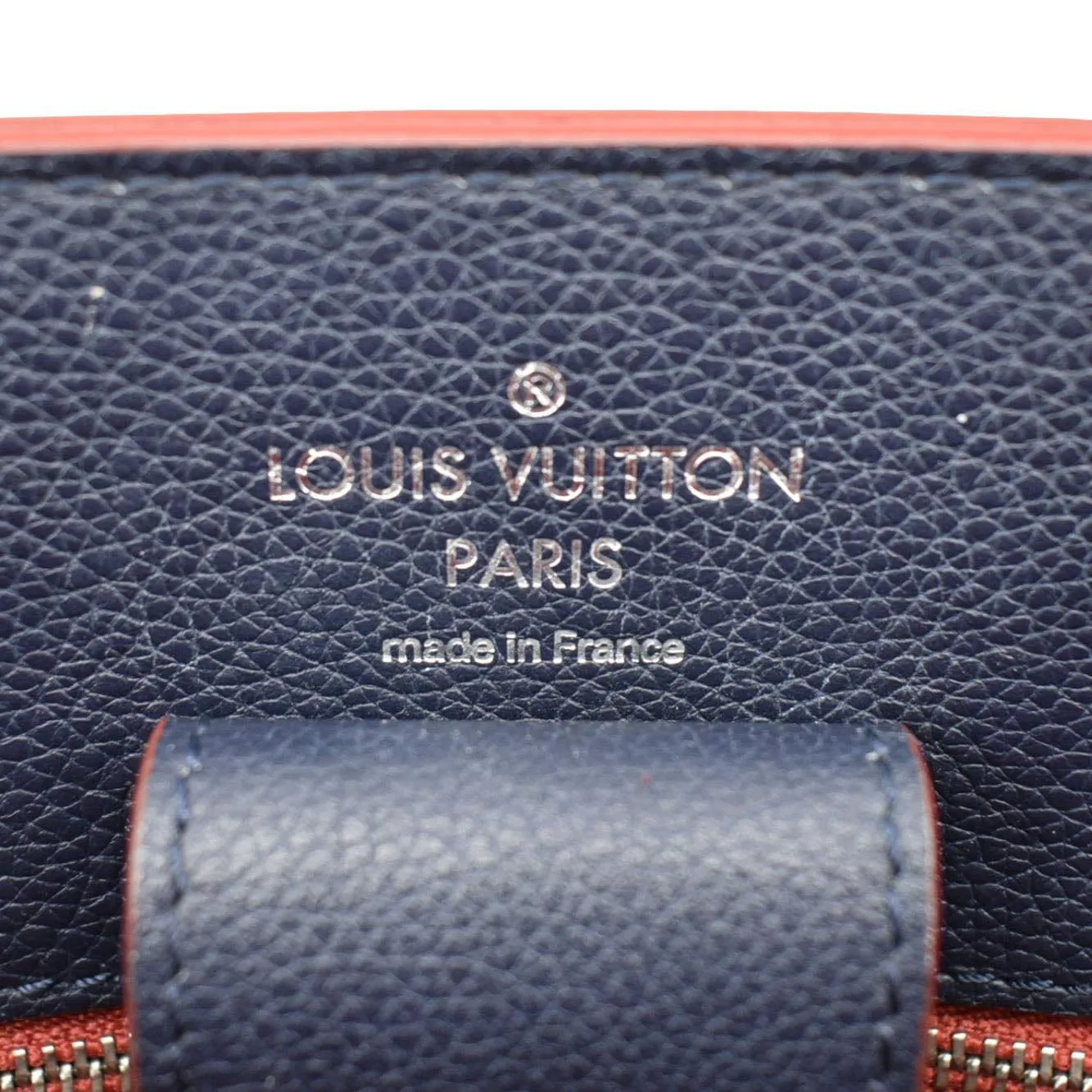 LOUIS VUITTON Lockme Braided  Leather Shoulder Bucket Bag Navy