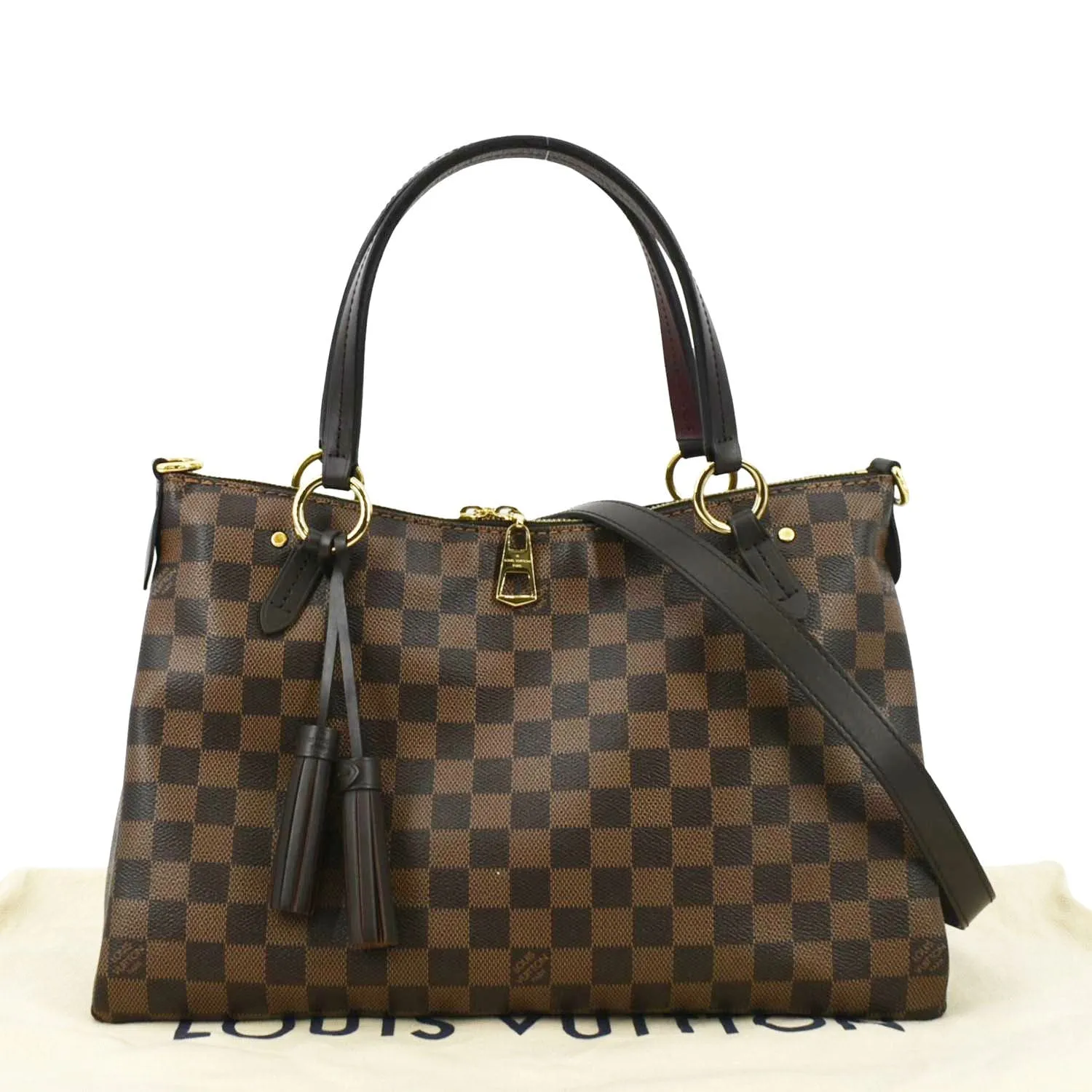LOUIS VUITTON Lymington Damier Ebene Shoulder Bag Brown