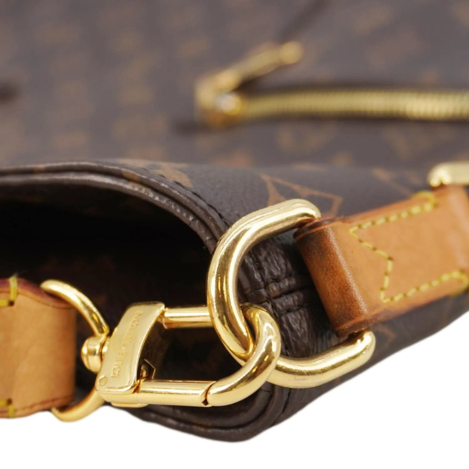 LOUIS VUITTON Melie Monogram Canvas Hobo Bag Brown