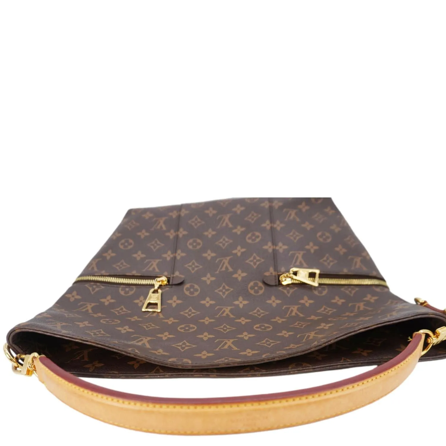 LOUIS VUITTON Melie Monogram Canvas Hobo Bag Brown