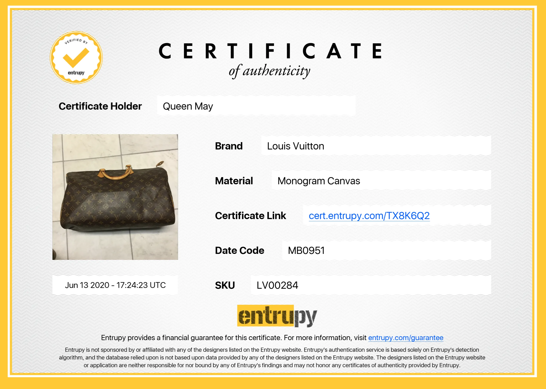 Louis Vuitton Monogram Speedy 40