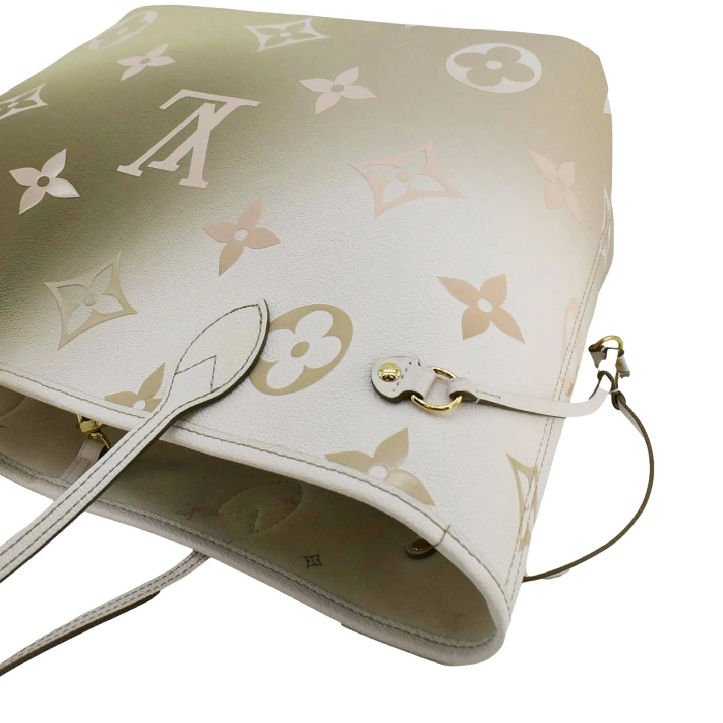 LOUIS VUITTON Neverfull MM Monogram Canvas Tote Sunset Khaki