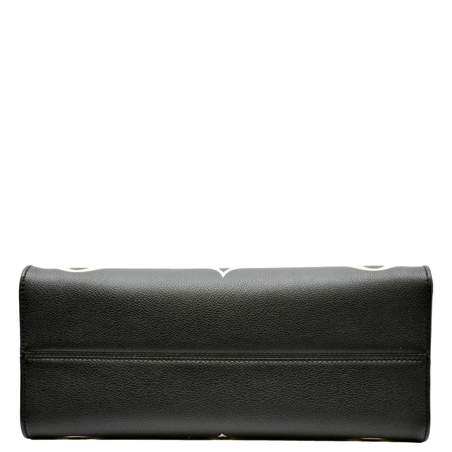 LOUIS VUITTON Onthego MM Giant Monogram Leather Tote Bag Black/Bicolor