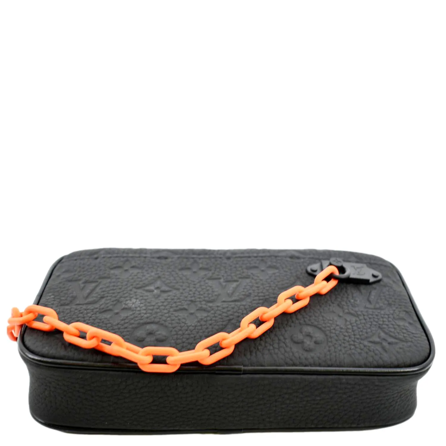 LOUIS VUITTON Volga Monogram Empreinte Chain Pochette Bum Bag Black