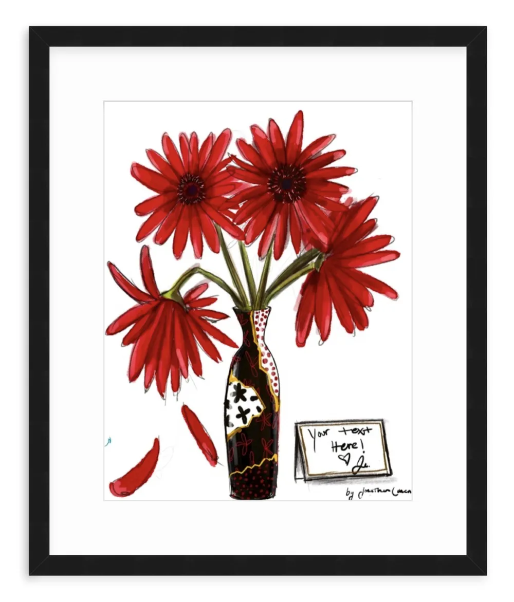 Love me Love me Not Bouquet with Framing