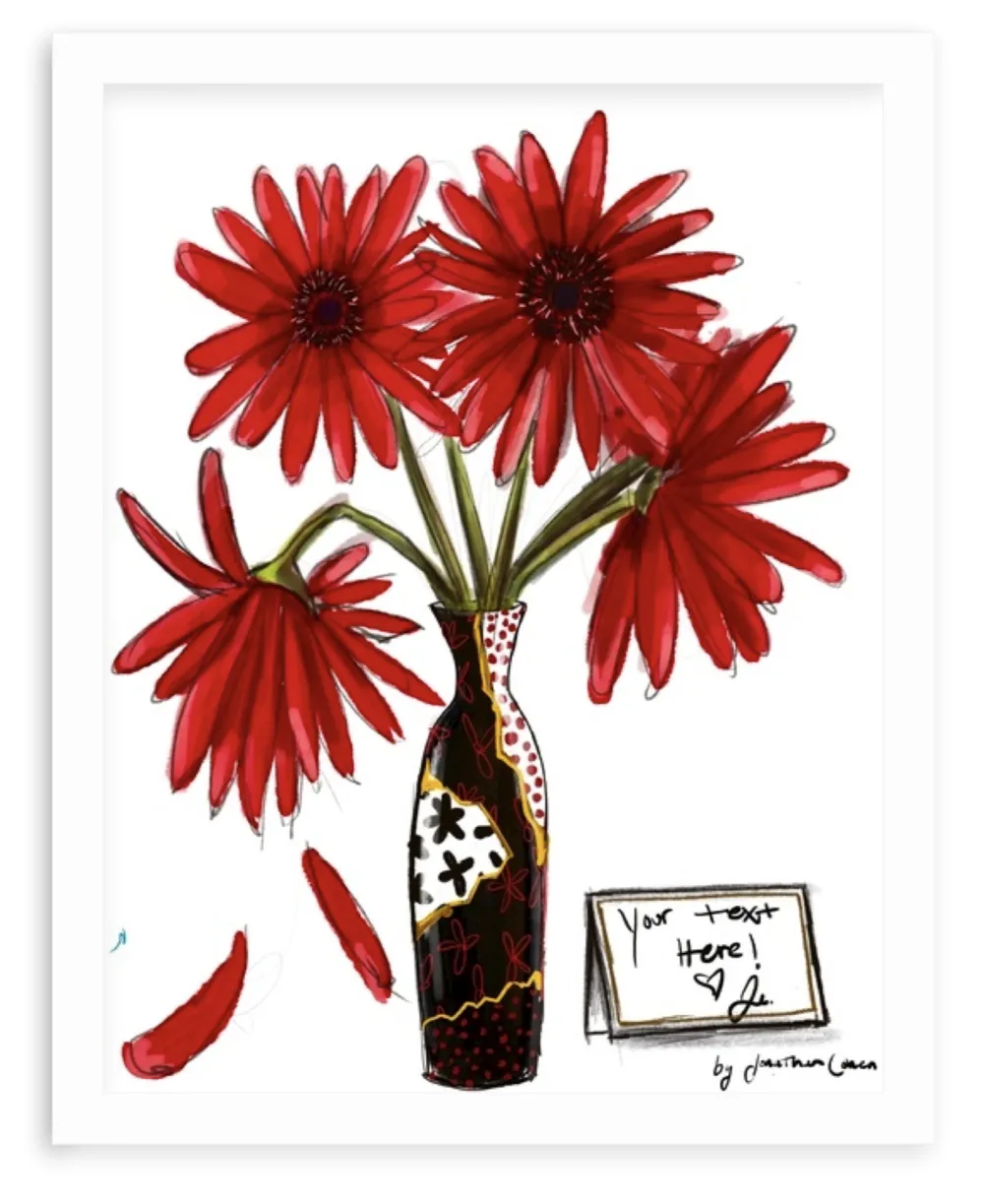 Love me Love me Not Bouquet with Framing