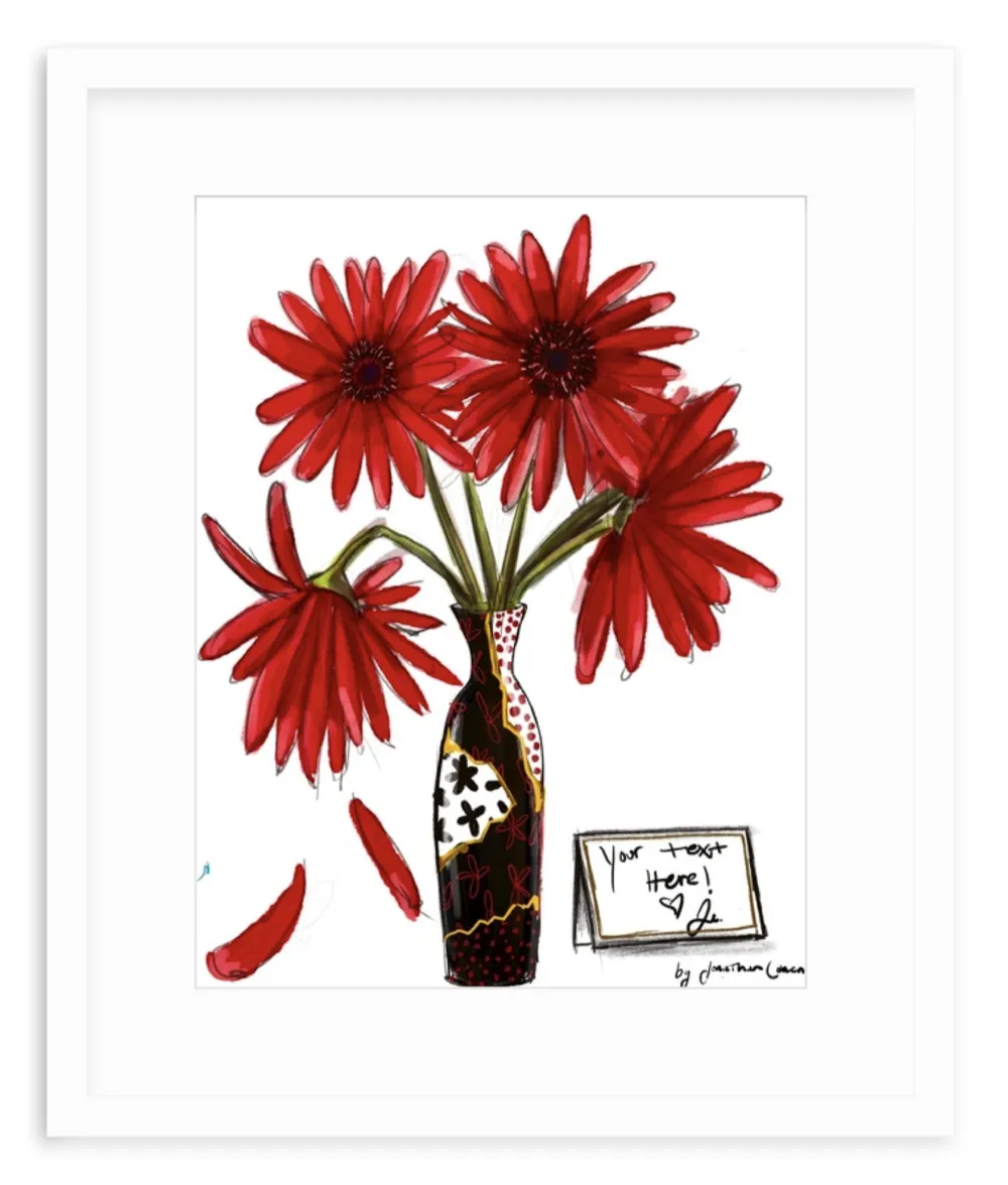 Love me Love me Not Bouquet with Framing