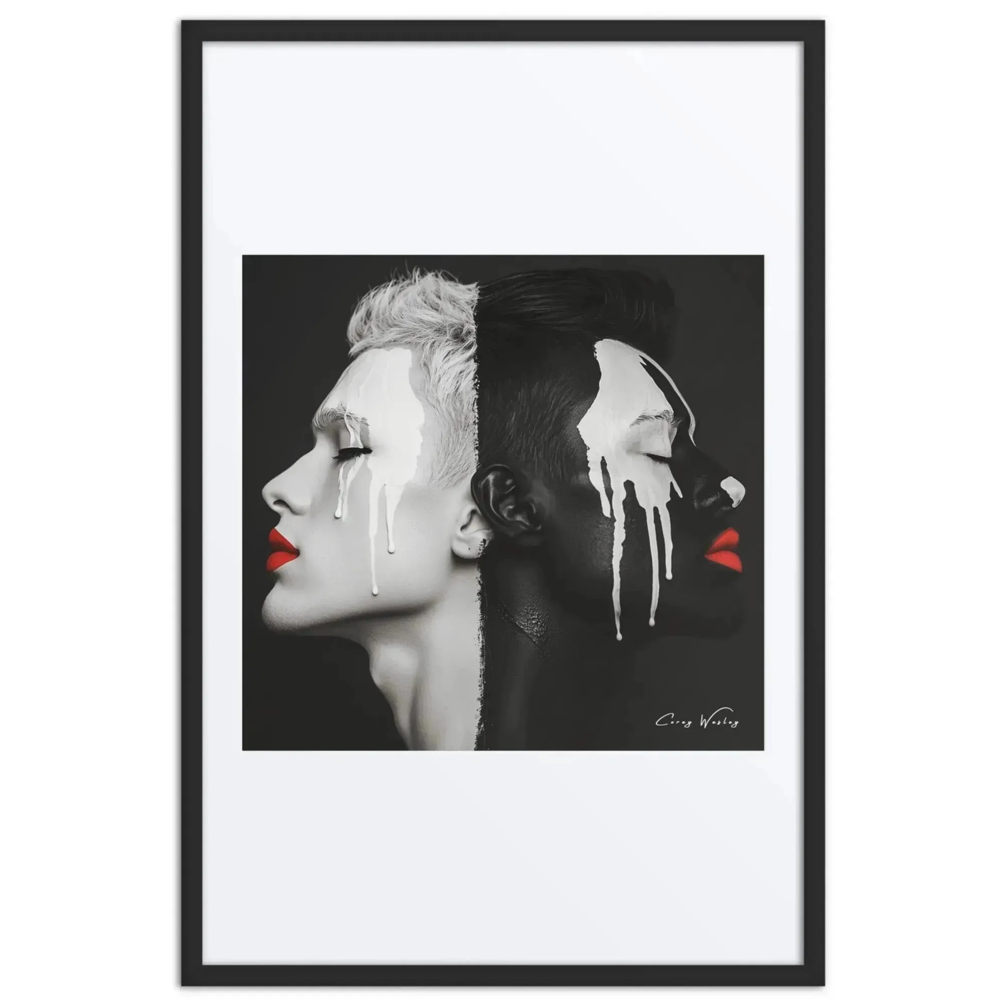 Luxury Framed Wall Art – Duality Pain | Striking Contemporary Design