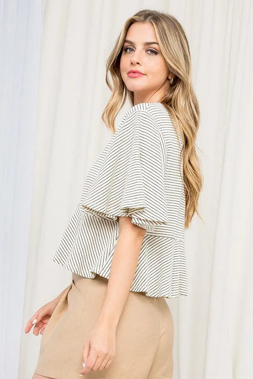 Madalynn Stripe Flowy Top