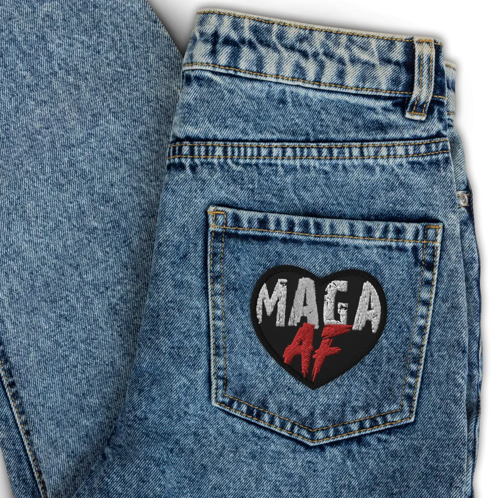 MAGA AF Embroidered Heart Patch