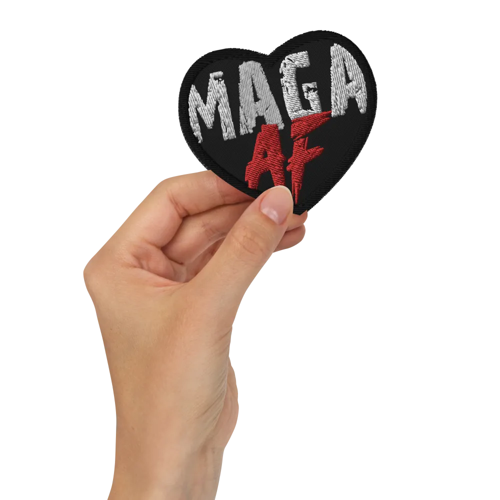 MAGA AF Embroidered Heart Patch