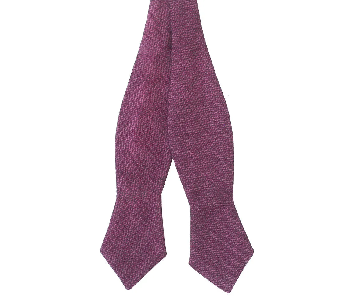 Magenta Diamond Tip Bow Tie