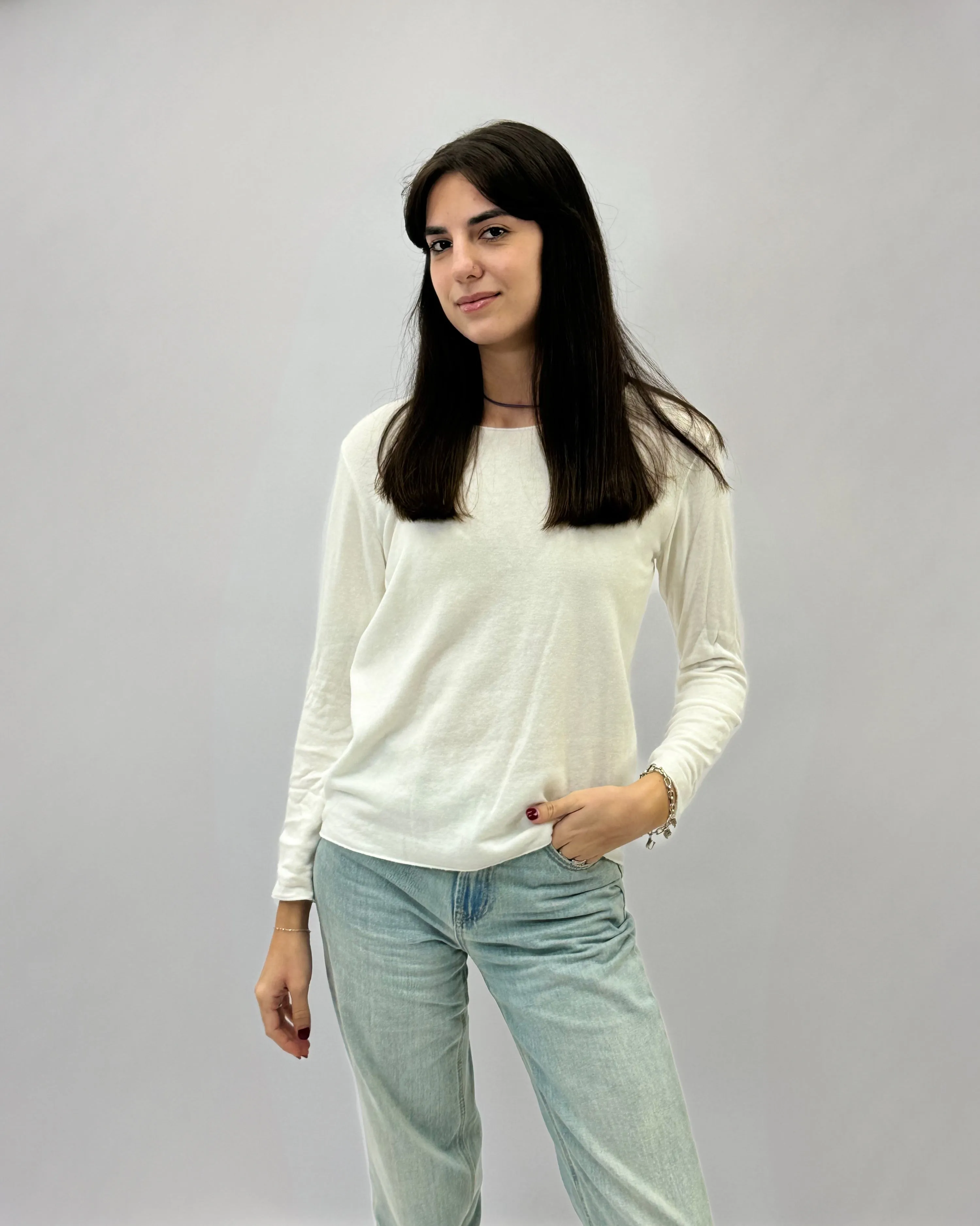 Maglia felpata basic