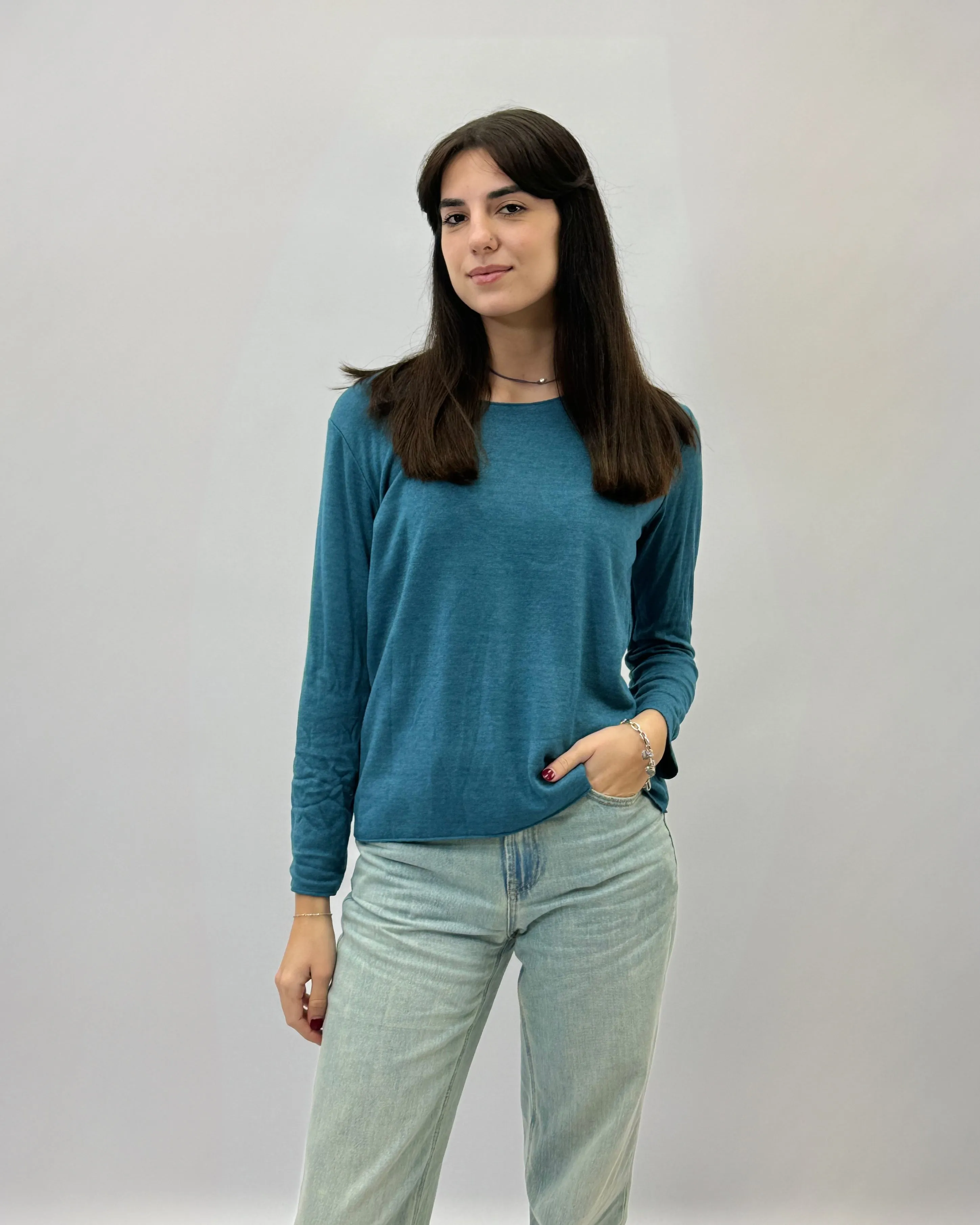 Maglia felpata basic