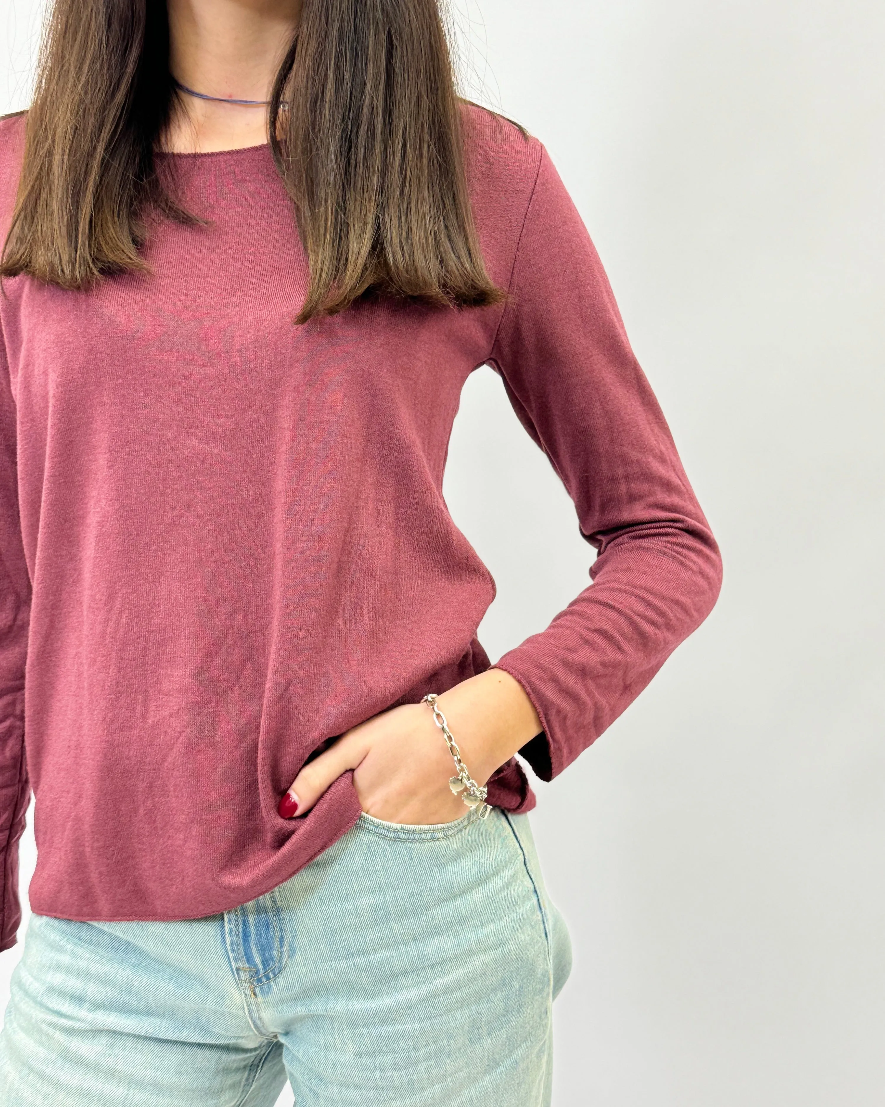 Maglia felpata basic