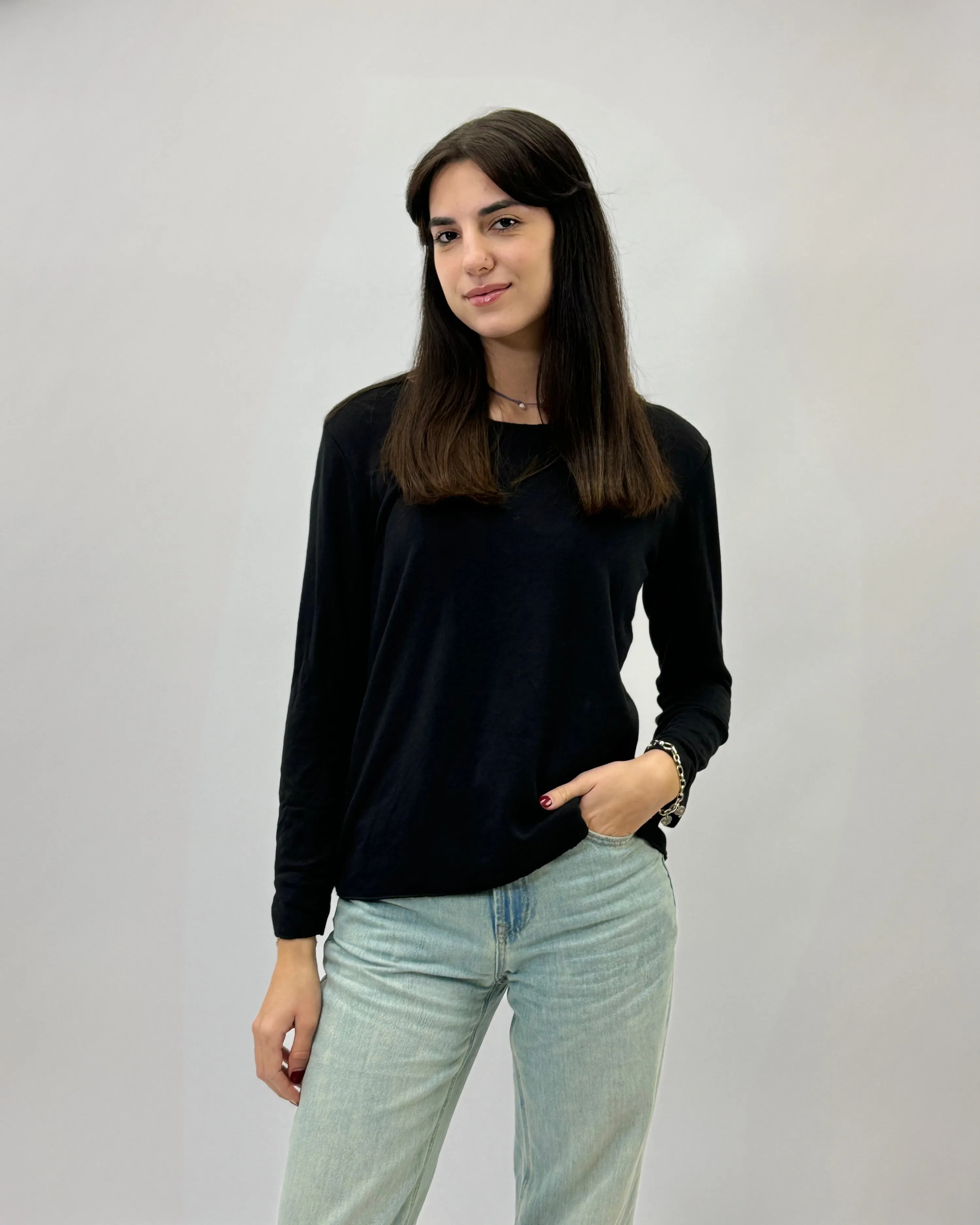 Maglia felpata basic
