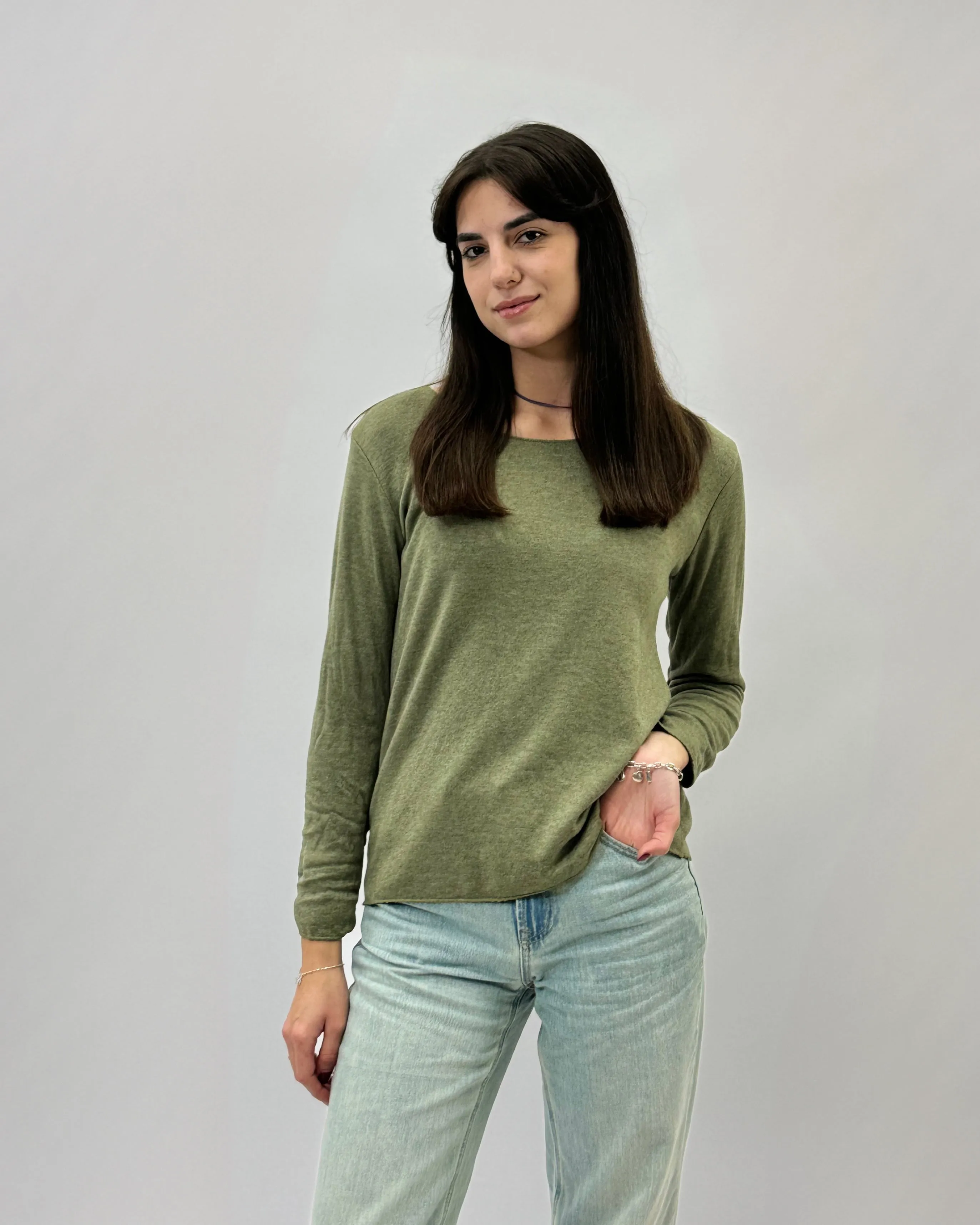 Maglia felpata basic