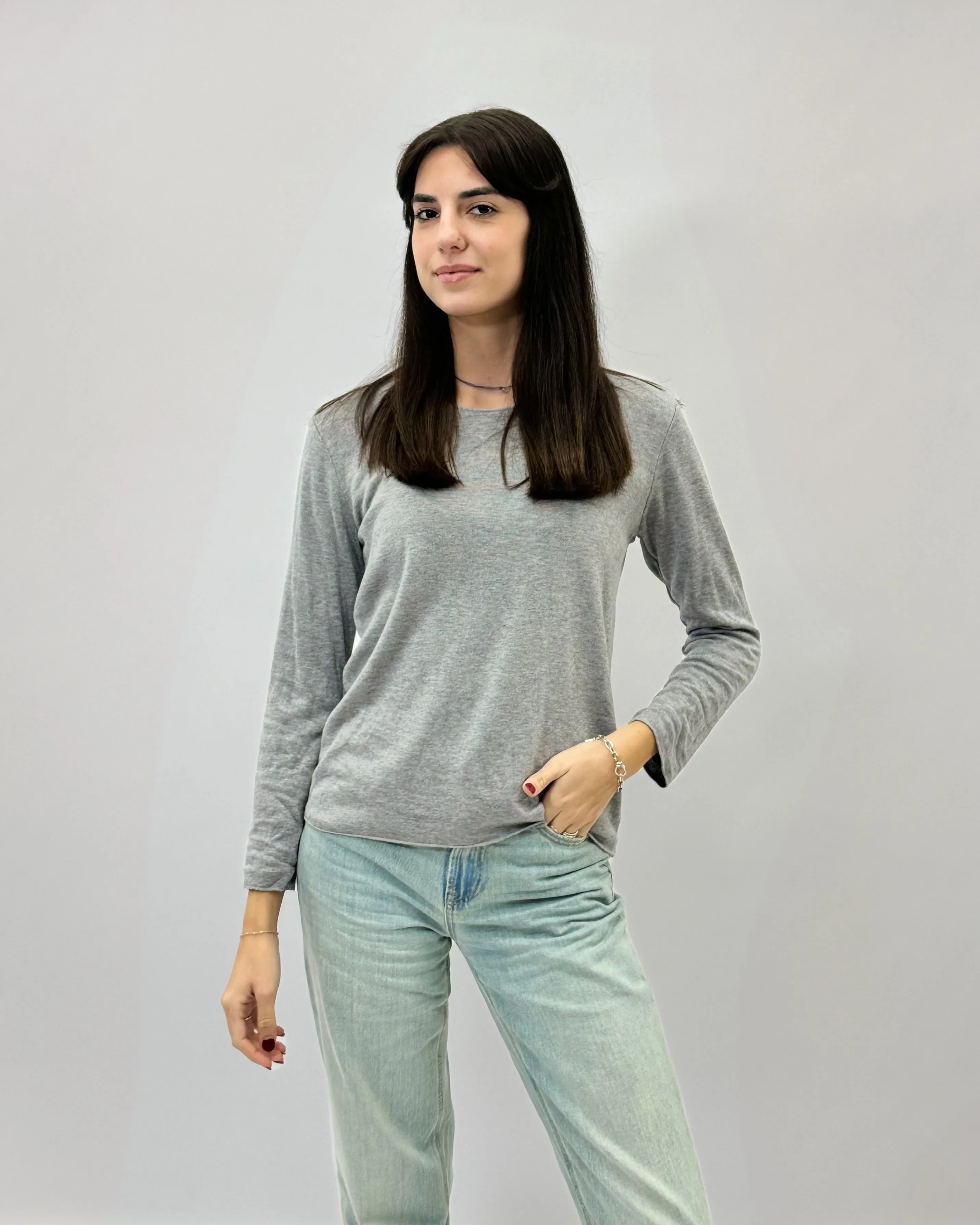 Maglia felpata basic