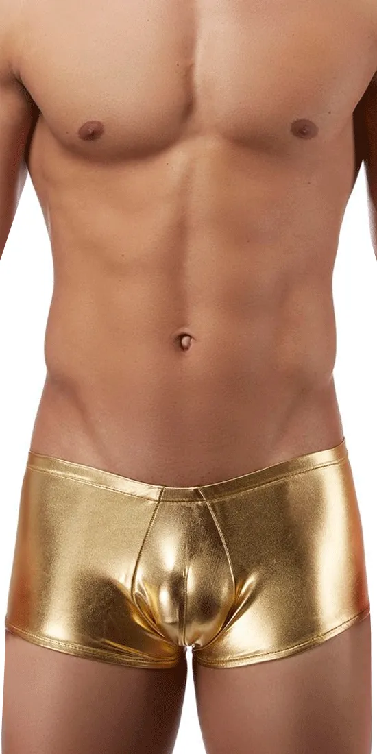 Male Power 153070 Heavy Metal Mini Short Boxer Briefs Gold