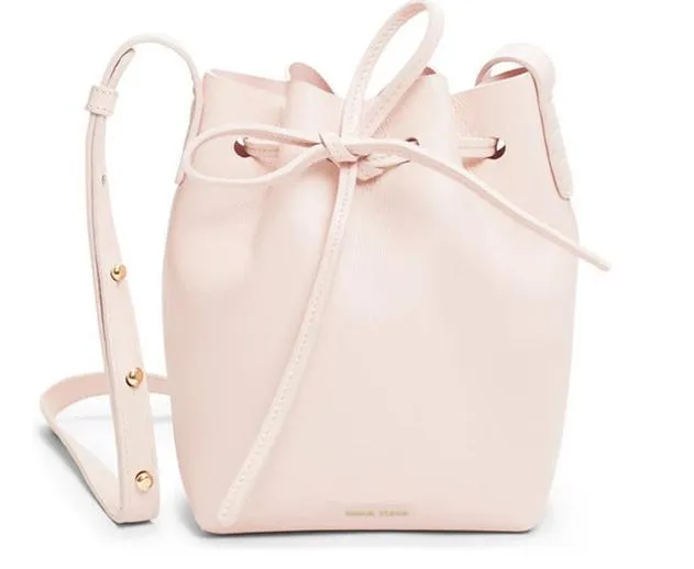 MANSURSTUDIOS bucket bag, mansur women split leather shoulder bag