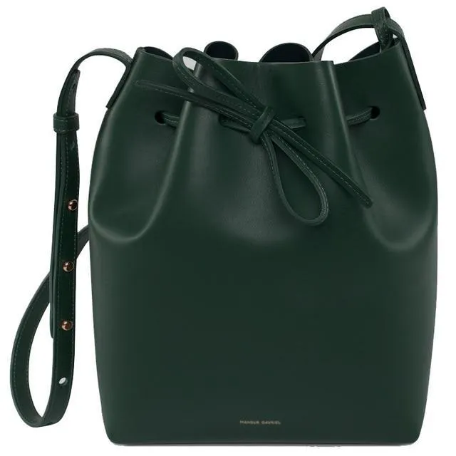 MANSURSTUDIOS bucket bag, mansur women split leather shoulder bag