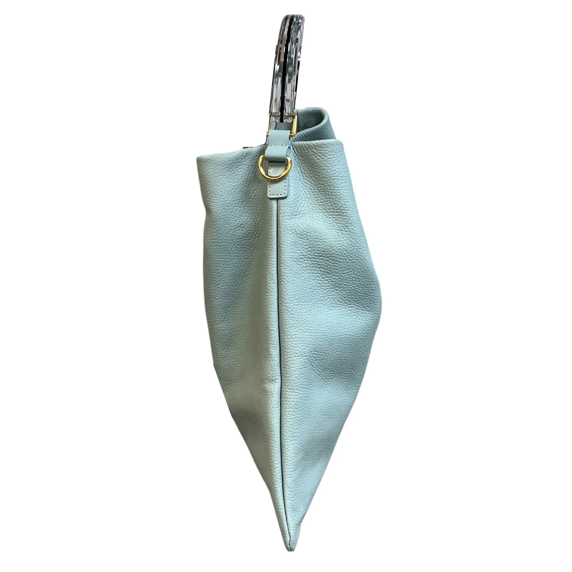 Marni Light Blue Medium Venice Leather Hobo Bag