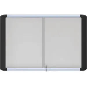 MasterVision Sliding Door Enclosed Porcelain Board