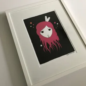 Mawhero Hine, Pink - Circus Series (Framed)