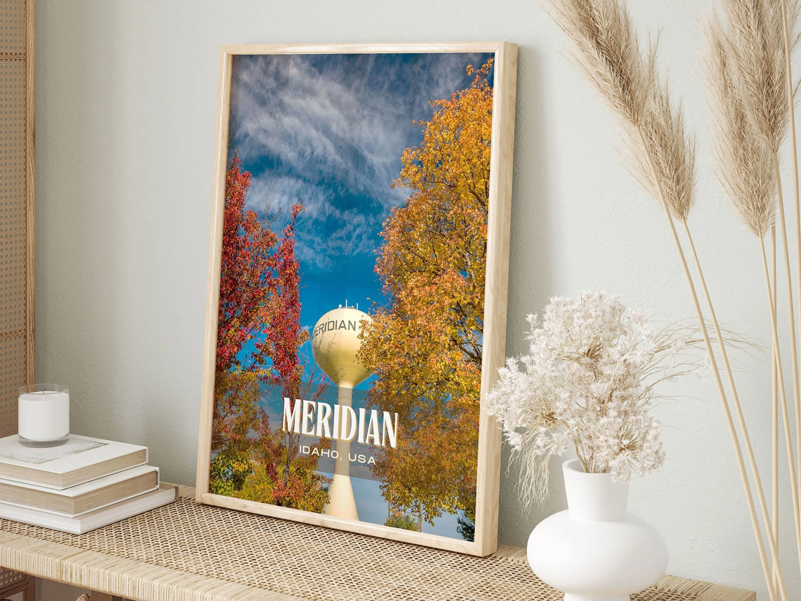 Meridian Retro Wall Art, Idaho, USA