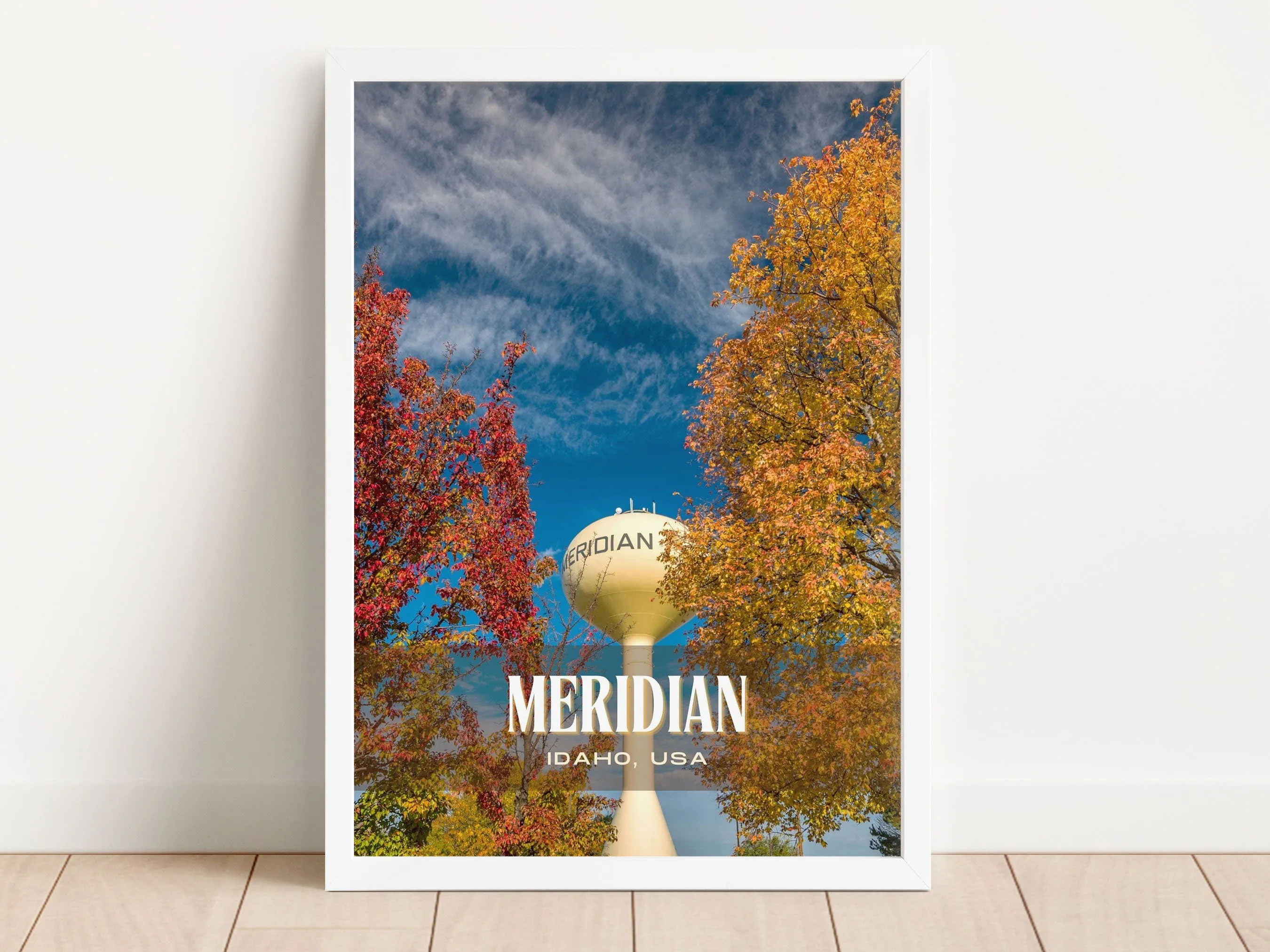 Meridian Retro Wall Art, Idaho, USA