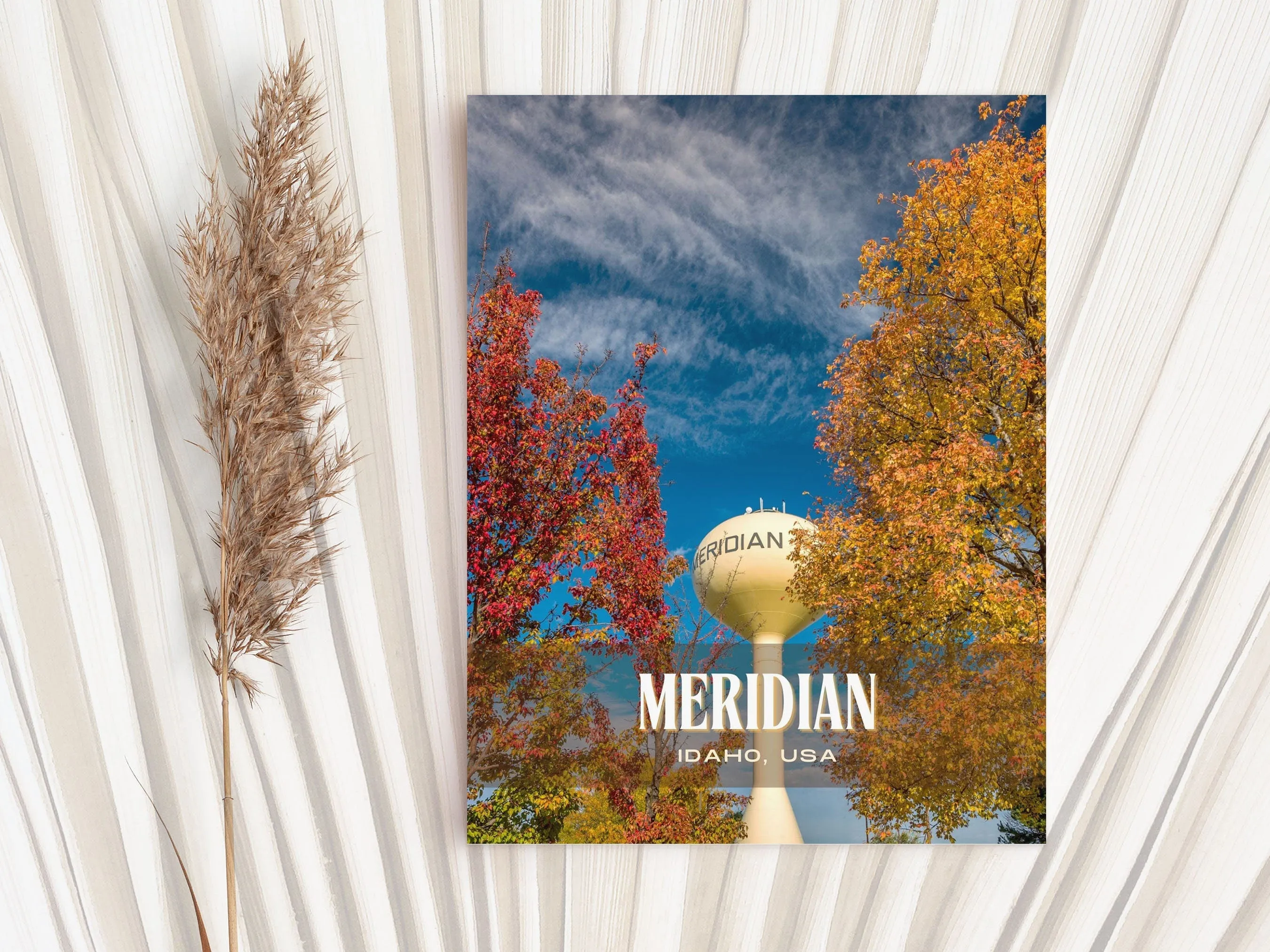 Meridian Retro Wall Art, Idaho, USA