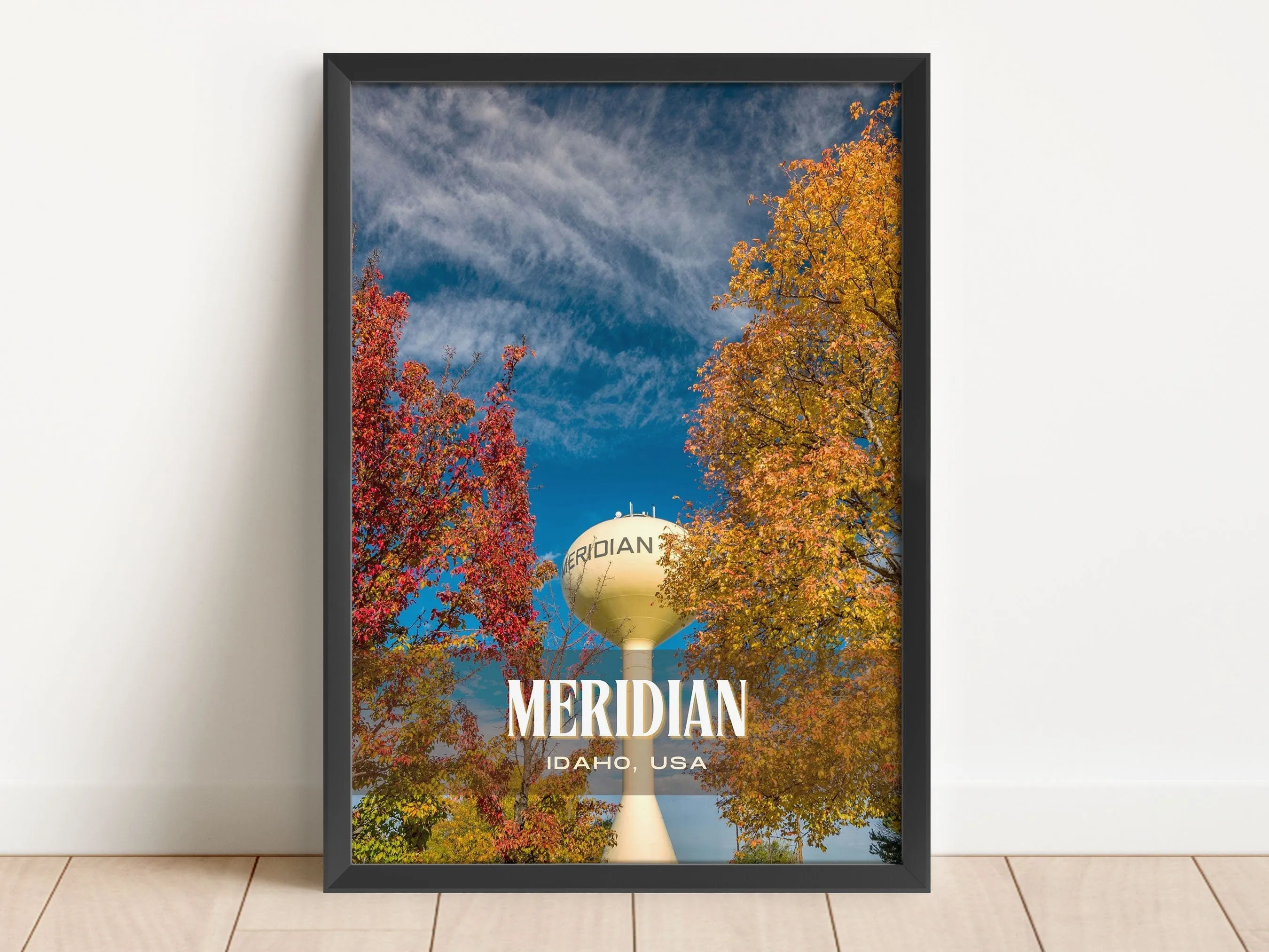 Meridian Retro Wall Art, Idaho, USA
