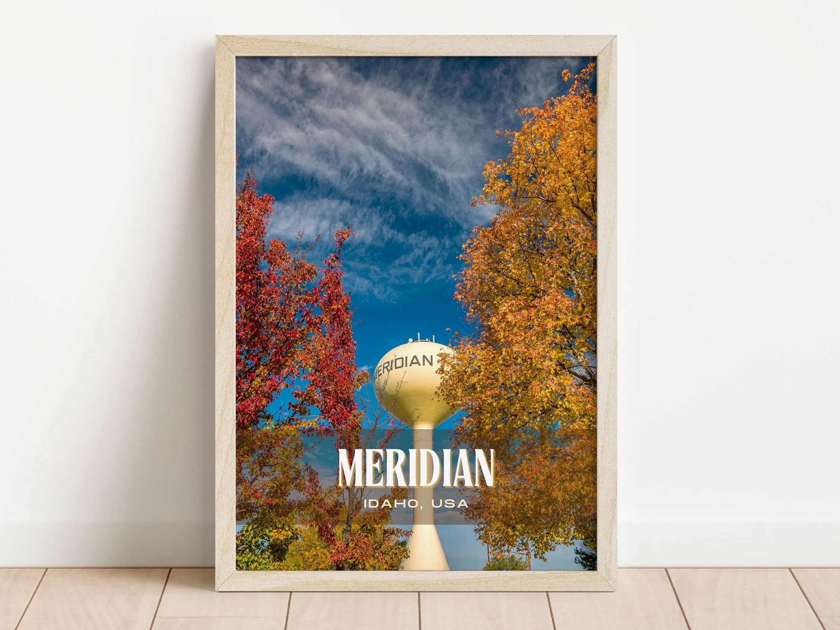 Meridian Retro Wall Art, Idaho, USA